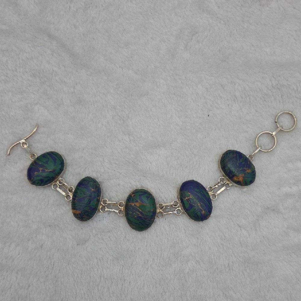 Sterling Silver Stone Bracelet